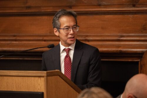 Professor Archon Fung speaking at the Fifty Years On: Vietnam Conference Dinner